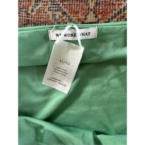 We Wore What XL Green Emily High Waisted Bikini Swim Bottoms in Crème De Menthe - Picture 5 of 6